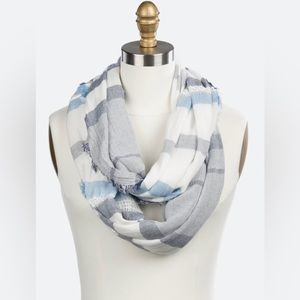 NWOT Mallory stripe infinity scarf